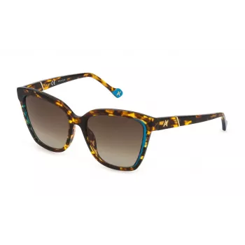 YALEA naisten aurinkolasit SYA028N550743 havanna asetaatti square frame gradient brown lens UV400