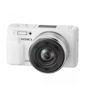 Yashica City 200 digitaalinen kompaktikamera, 10x optinen zoom, valkoinen