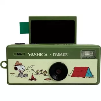 Yashica Funtastic Snoopy Green avaimenperäkamera – 2MP CMOS, 12MP interpoloitu resoluutio, HD-video, USB-C