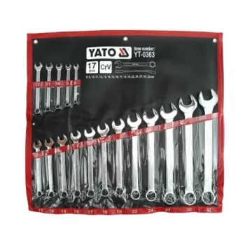 YATO satiinipinnoitettu yhdistelmäavainsarja 17 kpl 8-32mm kotelossa YT-0363
