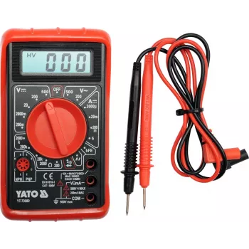 Yato YT-73080 digitaalinen yleismittari taustavalolla, manuaalinen aluevalinta, CAT II 600V