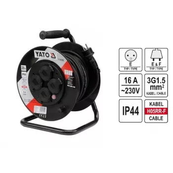 Yato YT-81052 johtokela 4 pistorasiaa 20 m