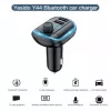 YESIDO Y44 MP3-soitin Bluetooth-autolaturi, 2 USB, musta