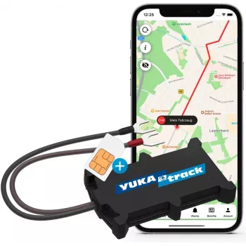 YUKAtrack easyWire 4G AIO GPS-autopaikannin SIM-kortilla ja datapaketilla