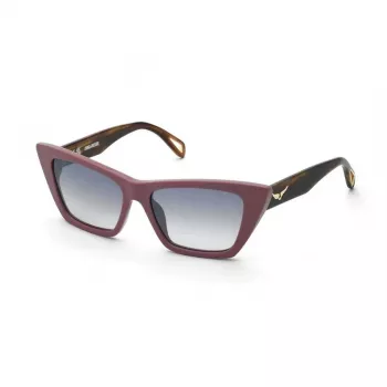 ZADIG & VOLTAIRE AURINKOLASIT SZV419-55816X naisten asetaattikehys harmaat peilatut linssit 55/16/140 mm
