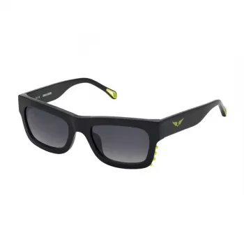 ZADIG & VOLTAIRE SZV303-52700Y naisten suorakaiteen muotoiset aurinkolasit musta/harmaa 52 mm
