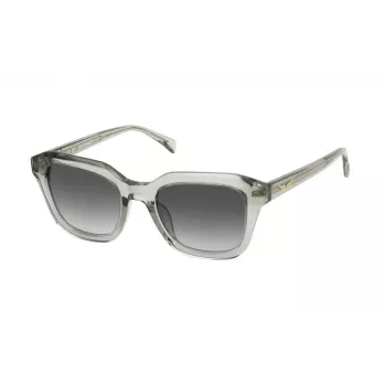 ZADIG & VOLTAIRE SZV364-5009RM unisex suorakaiteen muotoiset aurinkolasit - musta asetaattikehys, harmaat liukuvärilinssit - 50/17/140 mm
