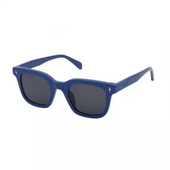 ZADIG & VOLTAIRE SZV401-480D82 unisex suorakaiteen muotoiset aurinkolasit - musta asetaattikehys, harmaat polykarbonaattilinssit, 48/17/140 mm