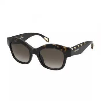 ZADIG & VOLTAIRE SZV410-5204BL naisten kulmikas asetaattisilmälasit - musta kehys harmaat linssit 52mm