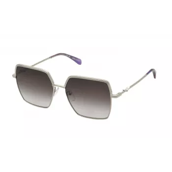 ZADIG & VOLTAIRE naisten aurinkolasit SZV406-56594Y musta asetaattikehys, harmaat liukuvärilinssit, 56 mm