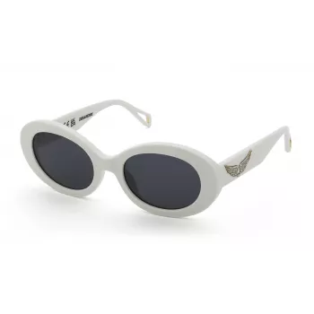 ZADIG & VOLTAIRE naisten aurinkolasit SZV460S5303GF - musta asetaattikehys, harmaat liukuvärjätyt linssit, 53 mm
