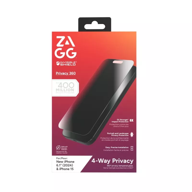 ZAGG InvisibleShield Glass Elite Privacy 360 näytönsuoja iPhone 14 Pro Max