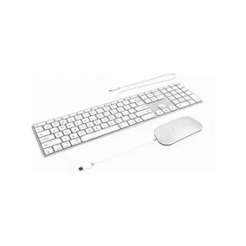 ZAGG langallinen USB-C-näppäimistö ja hiiri Apple-laitteille - hopea (sveitsiläinen asettelu)