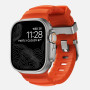 NOMAD Rocky Point Band - ranneke Apple Watch 46mm/49mm FKM ja titaani (Magma, luonnollinen hardware)