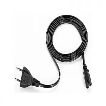 Zebra virtajohto - euro pistoke IEC 60320 C7, 2m, musta