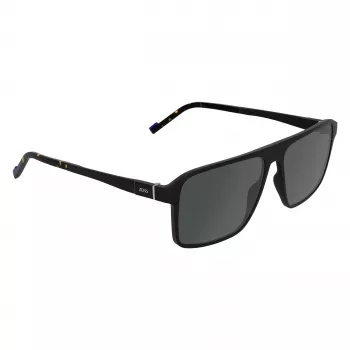 ZEISS MAN aurinkolasit ZS25564S-2 suorakaiteen muotoinen mustat kehykset harmaat linssit 57 mm
