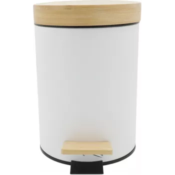 Zeller kosmetiikka poljinroskakori 3,0 L bambu, valkoinen (18908)