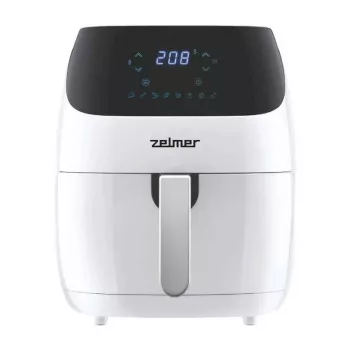 Zelmer ZAF5501W öljytön kiertoilmakypsennin, 5L, 1500W, digitaalinen kosketuspaneeli, valkoinen