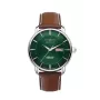 Zeppelin Atlantic 84664 automaattikello, 40 mm, musta kellotaulu, ruskea nahkaranneke