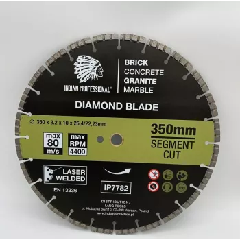 ZOYA timanttilaikka 350 mm segmentoitu Turbo Cut Indian Professional