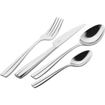 ZWILLING Constance 68-osainen ruostumattomasta teräksestä valmistettu aterinsarja, kattaus 12 henkilölle, konepesun kestävä, kiillotettu pinta