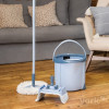 YORK Rotary MOP SPECIAL lattianpuhdistussetti jalkapoljinpuristimella, 12L ämpäri, teleskooppivarsi, 2 mikrofiberpäätä