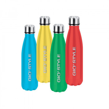 GIOSTYLE Thermos Energy 0,5L tyhjiöeristetty juomapullo, punainen/vaaleansininen/keltainen/vihreä