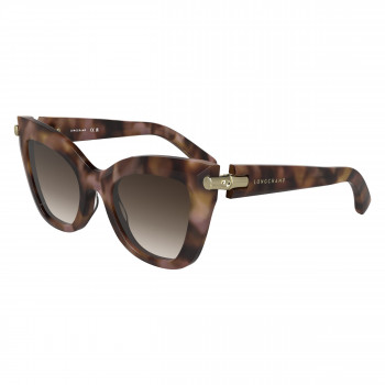 Longchamp LO775S-690 naisten aurinkolasit, havanna-kehys, ruskeat liukuvärjätyt linssit, 50mm