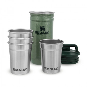 STANLEY vodkalasit Adventure, 4 lasia 59mL säilytystelineellä vihreä