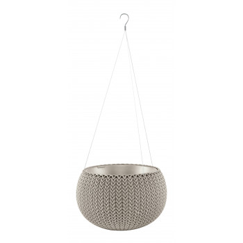 KETER kukkaruukku Cozy S ripustussetillä beige