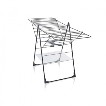 LEIFHEIT Classic 250 Flex Black taitettava pyykkiteline, 25 m, musta