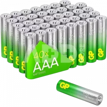 AAA-alkaliparistot pakkaus GP 03024AETA-B40 — 40 kennoa, Micro (AAA) Super Alkaline