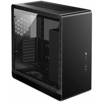 Jonsbo UMX6S E-ATX Midi-tornikotelo, karkaistu lasi - musta