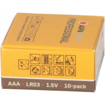 AgfaPhoto Professional Micro (AAA)-paristo alkali-mangaani 1,5 V 10 kpl (110-853482)