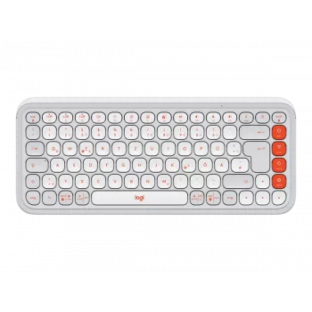 LOGITECH Langaton näppäimistö - Pop Icon Keys - Off White & Orange Qwertz German