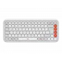 LOGITECH Langaton näppäimistö - Pop Icon Keys - Off White & Orange Qwertz German