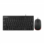 Perixx PERIDUO-212 DE, Mini-USB-näppäimistö- ja hiirisarja, musta