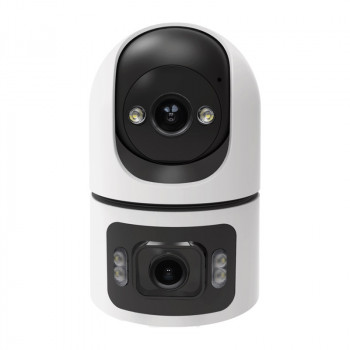 MOES WCM-Q09 kaksoisobjektiivi WLAN-sisäkamera USB-virtalähteellä