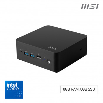 MSI Cubi NUC 1MG-014BEU barebone, Core 3 100U, Wi-Fi 6E, ilman RAM-muistia/asemaa/käyttöjärjestelmää